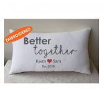 embroidered pillow case gifts for couples