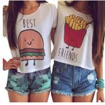 hamburger and fries tshirt best friend gifts