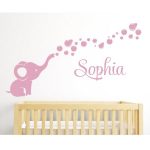 personalized baby gifts elephant bubbles decal