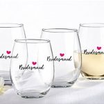 bridesmaid gift wine glasses