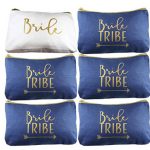 bridesmaid makeup clutch gift bags