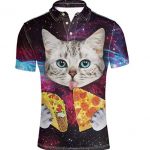 cat pizza tshirt