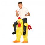 chicken carry-me halloween costume for men