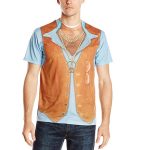 hairy chest halloween t-shirt for men