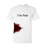 i’m fine halloween t-shirt for men