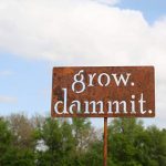 metal garden sign