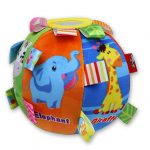multicolor plush baby eductional toy ball