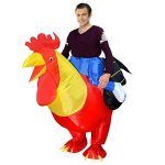 riding chicken inflatable costume