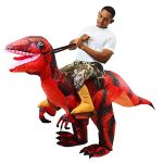 riding raptor inflatable costume