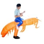 riding shrimp inflatable costume